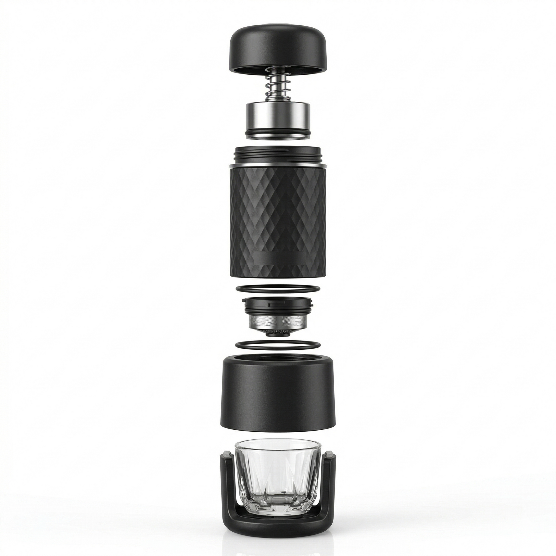 portable espresso coffee machine with cup 